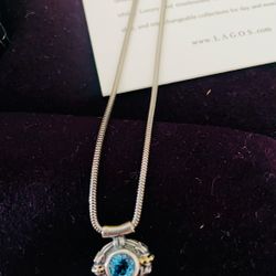 New In Box Lagos Topaz Necklace