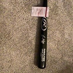 Chicago Cubs Ian Happ Signed Autograph JSA Witnessed Rawlings Pro Baseball Bat