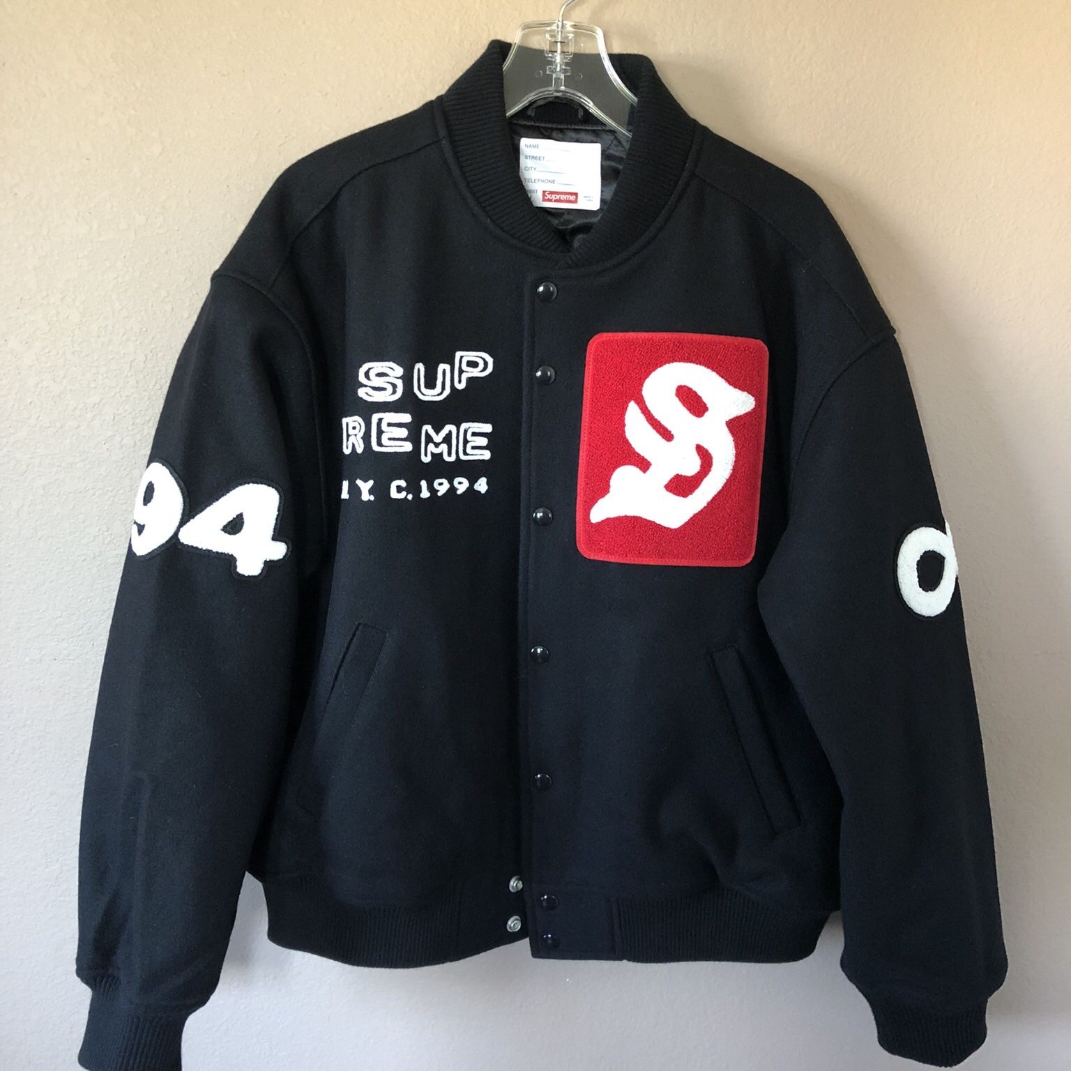 Supreme CPFM Tourist Varsity Jacket SS23 Black for Sale in Lake 