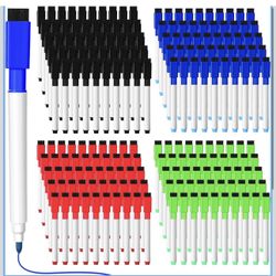 New  200 Pcs Magnetic Dry Erase Markers Fine Point Tip Whiteboard Markers with Eraser Cap Magnetic Dry Erase Pens Erasable Pens for Whiteboard Dry Boa