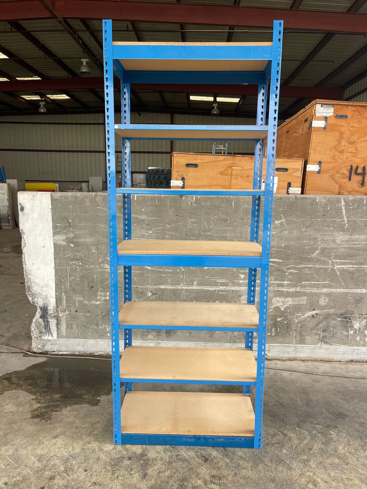 Industrial Heady Duty RiviTier Storage Rack, Shelving Unit, Tall, 36x18x96"