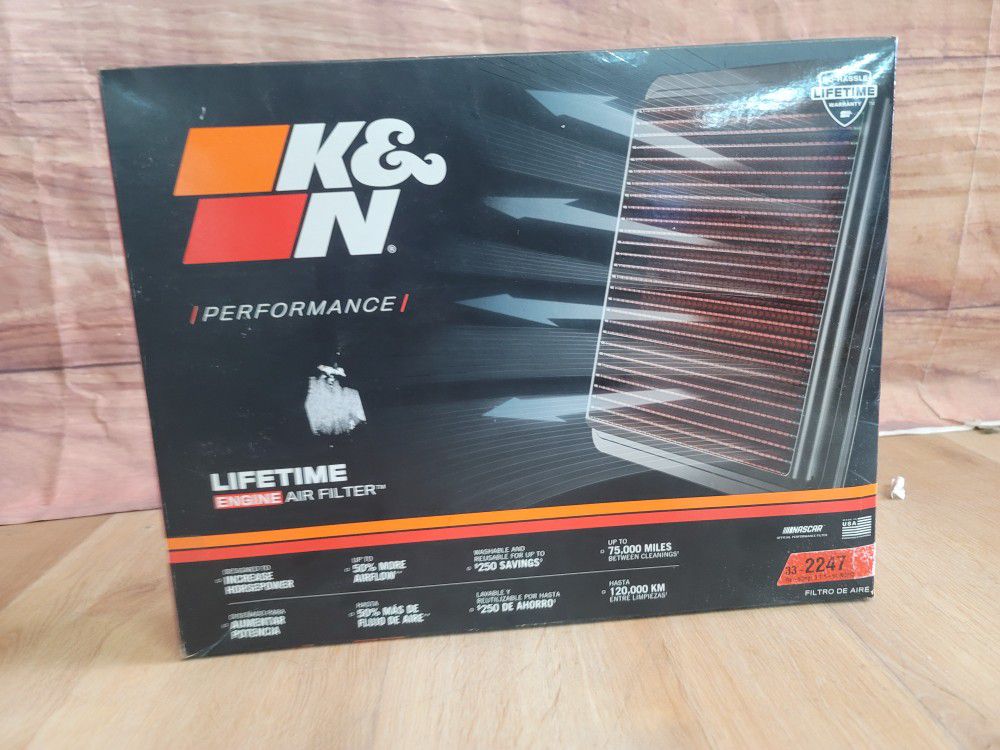 K&N Engine Air Filter: Reusable, Clean Every 75,000 Miles, Washable, Premium, Replacement Car Air Filter: Compatible with 2013-2019 Chevy/Cadillac V6 