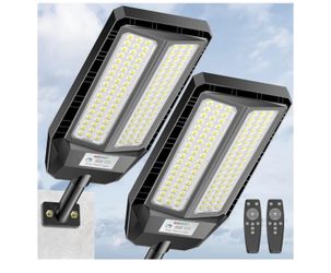 Adewalk 5000W Solar Lights Outdoor - 7000K LED Solar Street Lights Outdoor with Motion Sensor and Remote Control, IP66 Waterproof, Dusk to Dawn for Ya