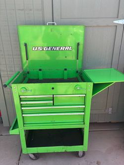 US GENERAL 30 in., 5-Drawer Mechanics Cart Green