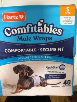 Hartz Comfitables Male Wraps-size small -40 count