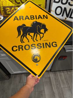 Arabian Horse 🐎 crossing sign