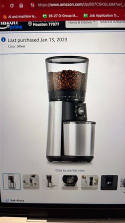 OXO Brew Conical Burr Electric Coffee Bean Grinder -12 oz, Silver