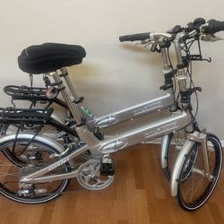 (2) VTG Matching GIANT HALFWAY Foldable Bikes Bicycles Silver 7 Speed