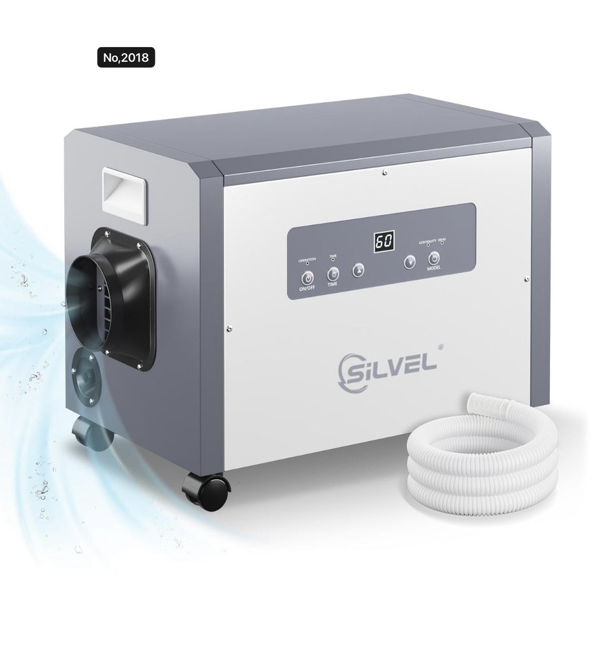 120 Pints Commercial Dehumidifier with Pump, with Drain Hose for Crawl Spaces, Basements, Industry Water Damage Unit, Compact, Portable, Auto Defrost