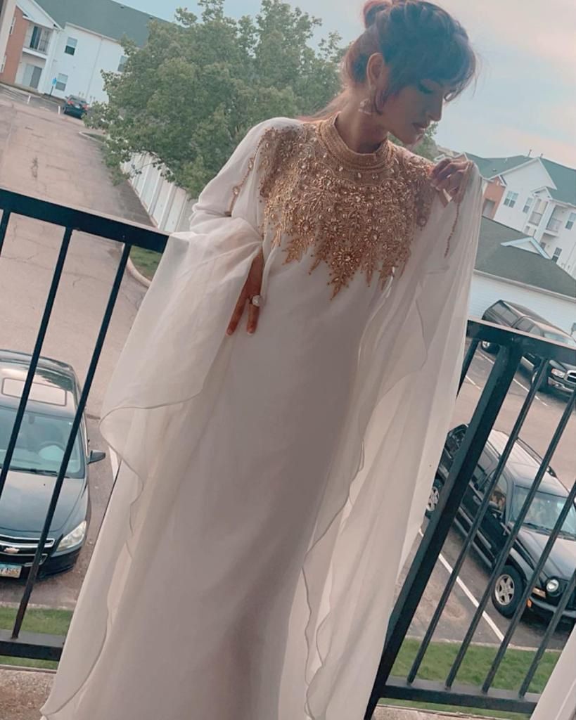 A Line Scoop Floor Length With Sequins