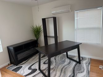 Black modern wood desk