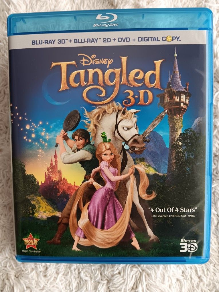 Tangled 3D/Blu-ray/DVD/Digital, total 4 discs Set, Mint Cond