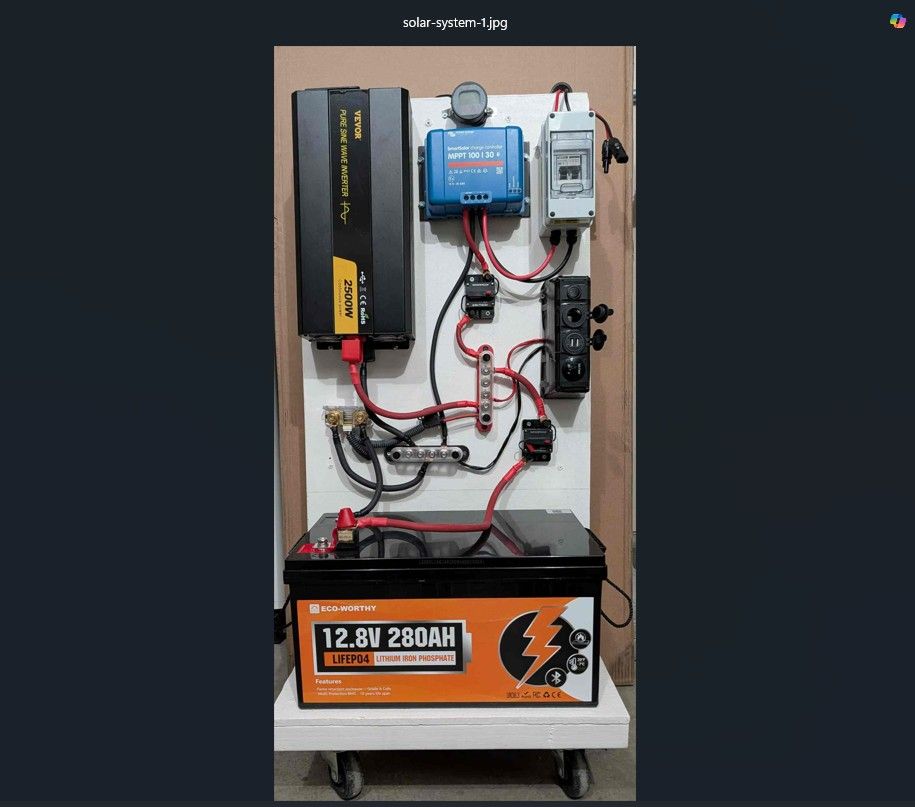 Complete Set Solar System: 3kw input, 2.5kw output, 3.568kWh storage! - $1,750