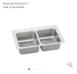 New stainless steel drop in double sink 