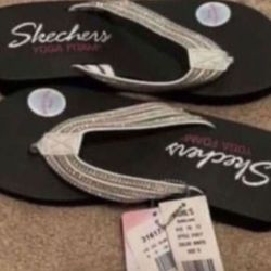 Womens Sketchers Flip Flops New With Tags 