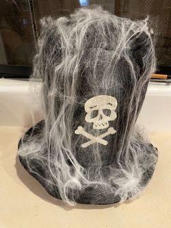 Halloween Pirate Top Hat with Cobwebs