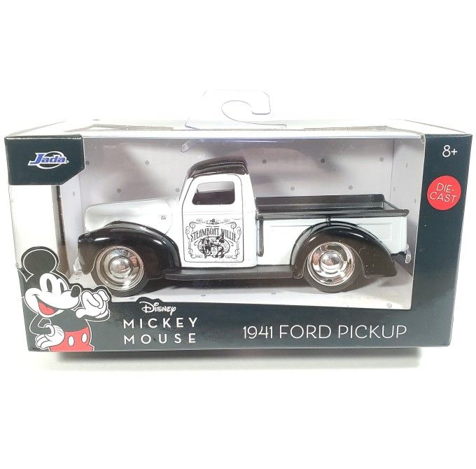 NEW Jada 1:32 Disney's Mickey Mouse Steamboat Willie 1941 Ford Pickup Diecast