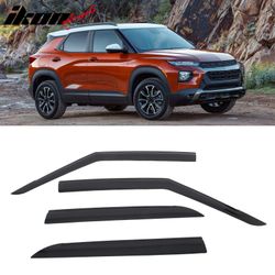 Fits 2021-2026 Chevy Trailblazer Low Profile Style Tape-On Window Visors Deflectors