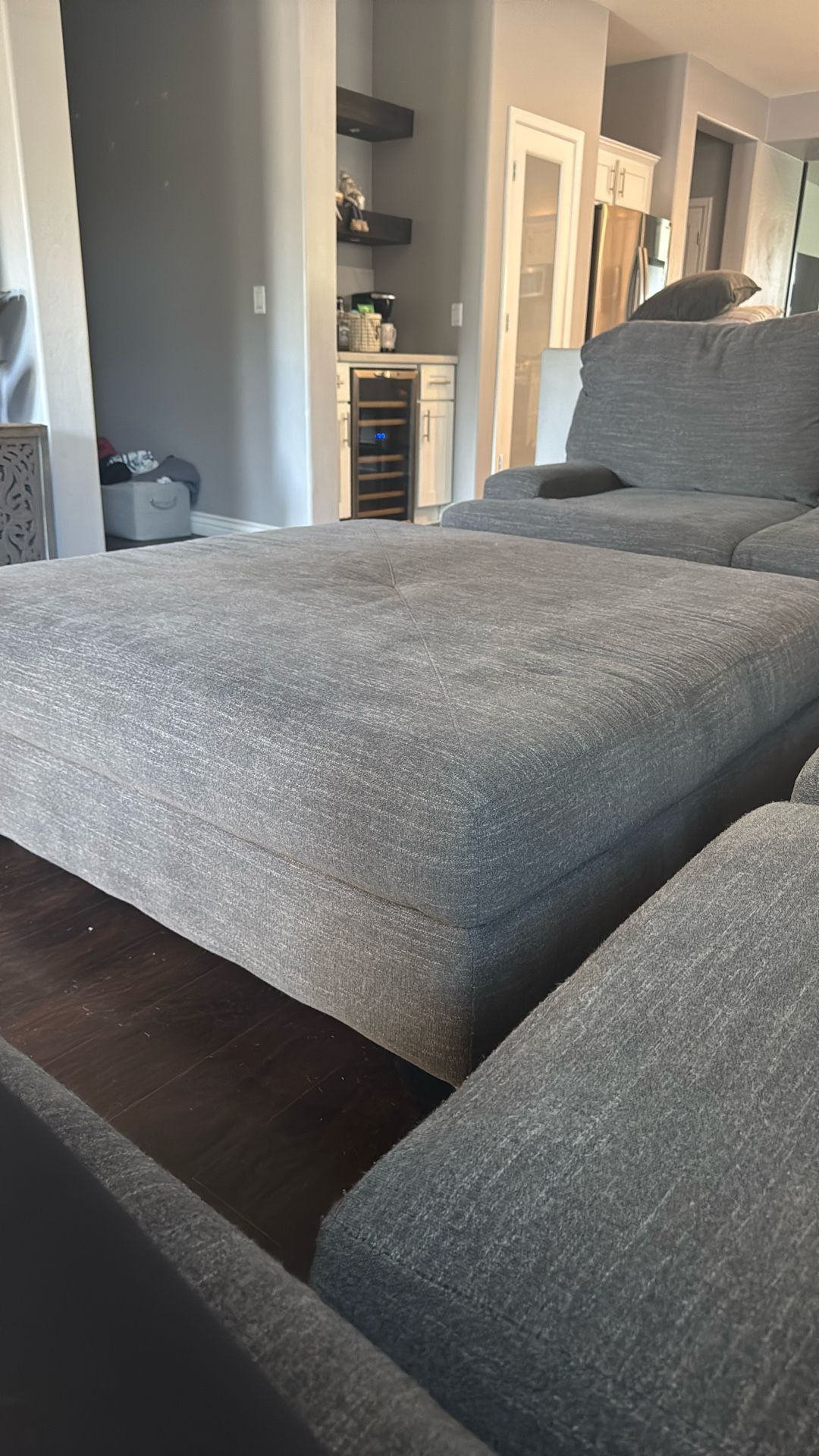 Grey 8 Piece Section With Matching Ottoman