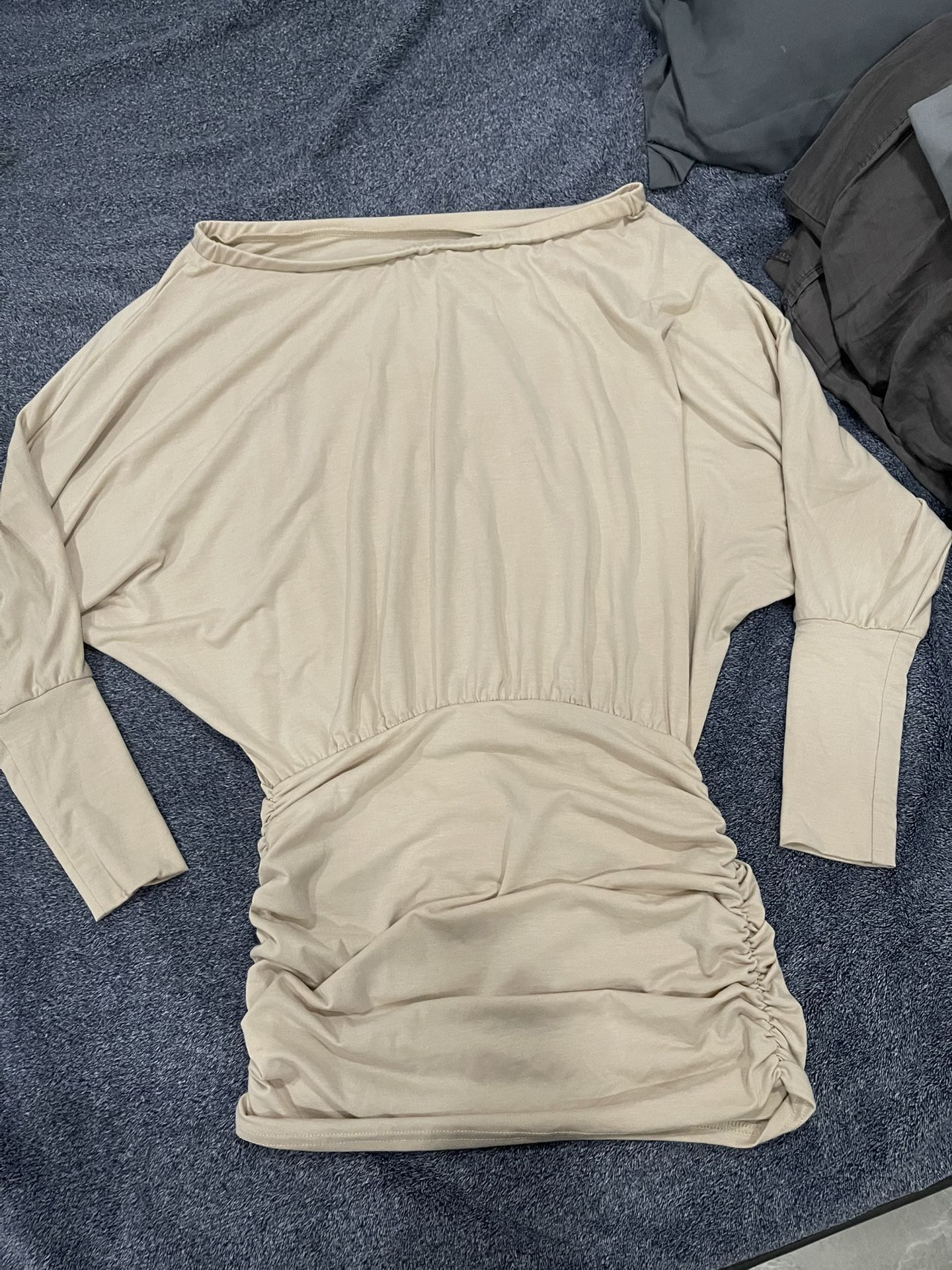 Women Fashion Sexy Sheer Long Sleeves Off-Shoulder Bodycon Casual Dress