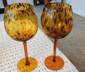Amber wine Glasses set of 2