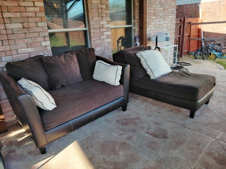 Leather Couch & Chaise