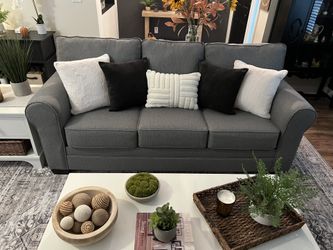 American Signature Sofa And Chair Set. Light Gray. 
