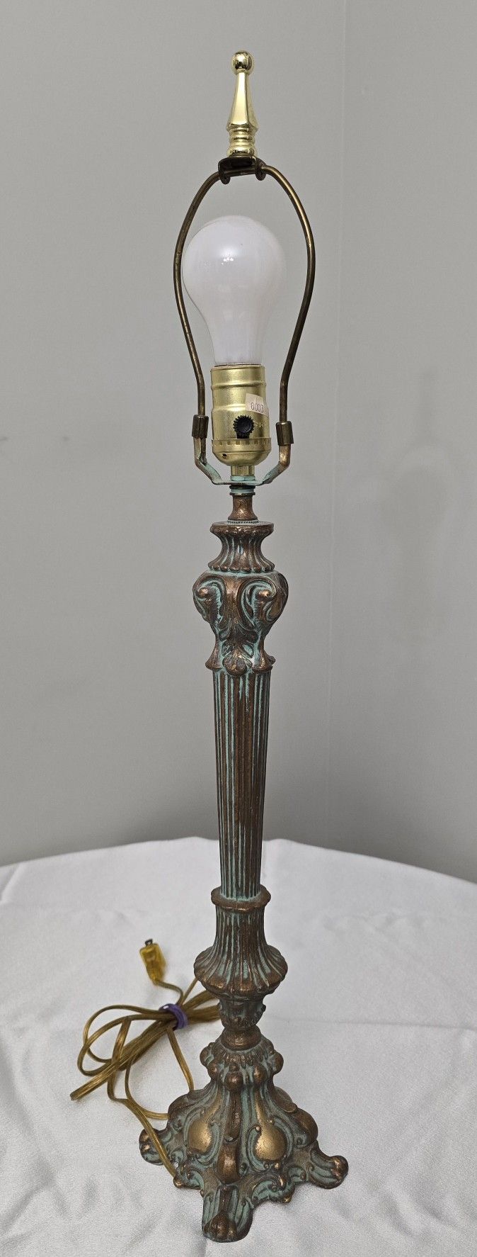 Kirkland's Bronze & Blue Lamp 27" Table Lamp Vintage