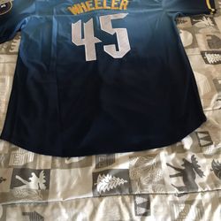 Phillies Wheeler Baseball Jersey Sz Large 