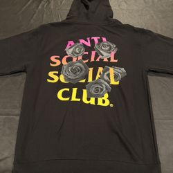 Anti Social Club Hoodie Rose Black/Yellow/Vibrant Pink