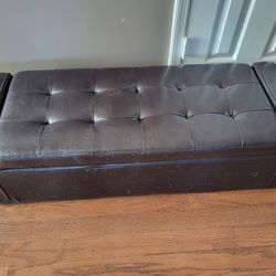 Leather Storage Bench