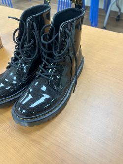 Black combat boots