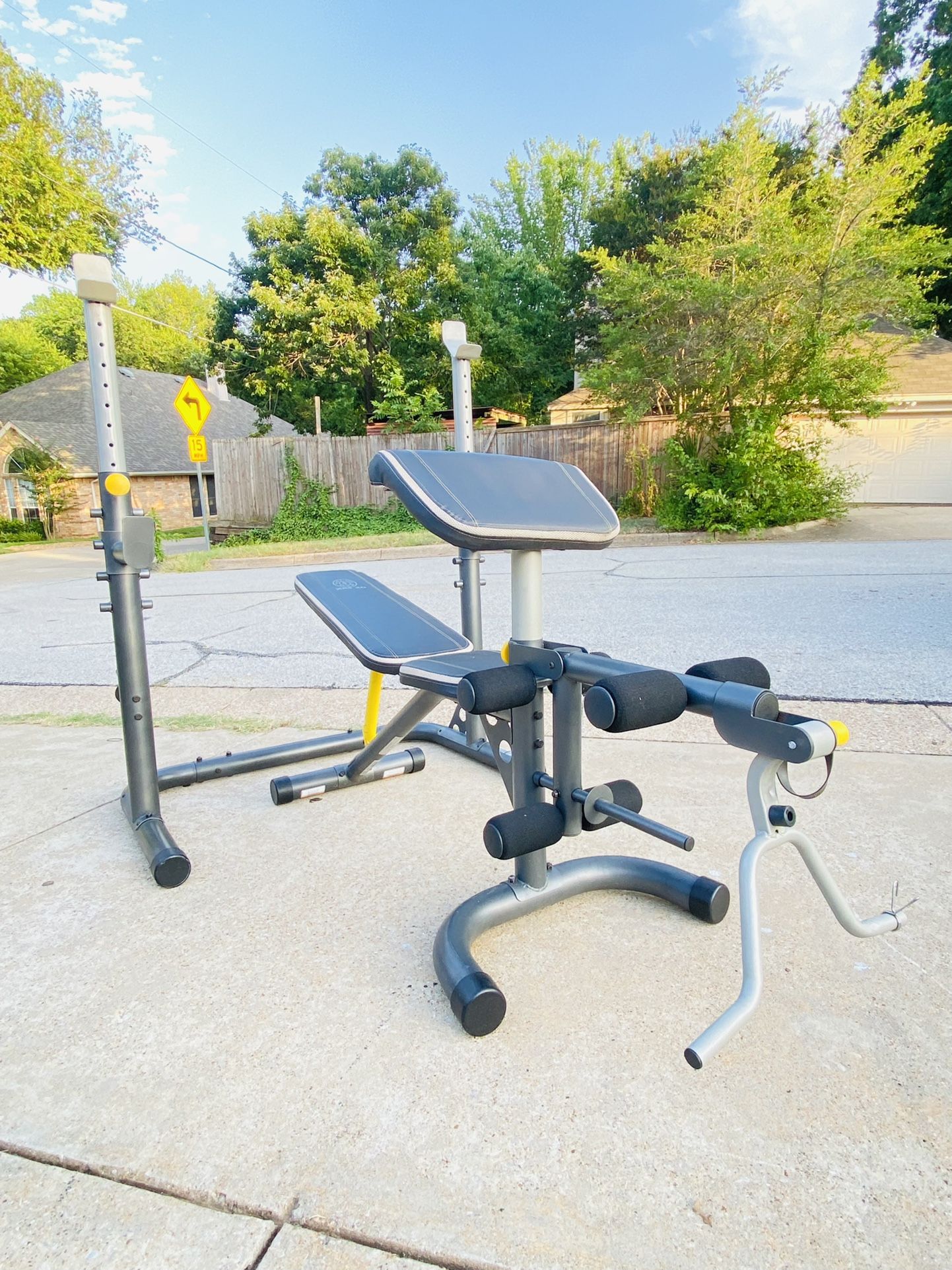 Gold's Gym XRS 20 Adjustable Olympic Workout Bench with Squat Rack