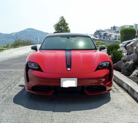 CARBON FIBER Porsche Taycan 2019-2024 Hood Stripe Decal 4S Turbo GTS Gran Turismo