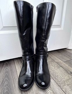 LifeStride X-Anita Black Riding Boots Women’s 6.5M Knee High Stretch Comfort