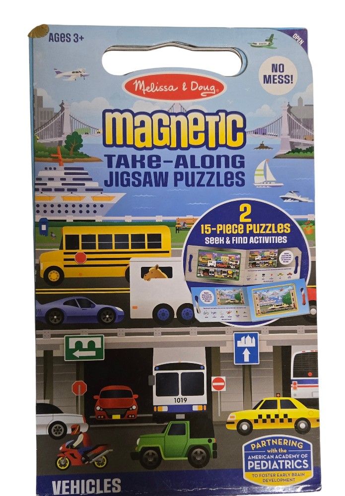 Puzzle magnetic jigsaw portable children's vehicle puzzle Melissa & Doug unused