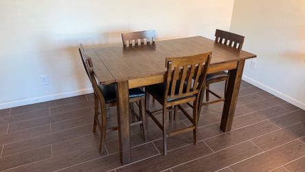 Real Wood Bar Height Dining Room Table - American Furniture Warehouse