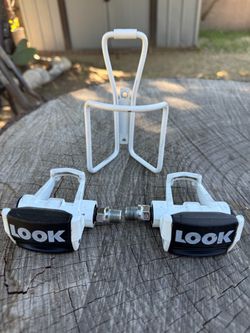 Vintage LOOK black /white  Clipless Cycling Pedals France