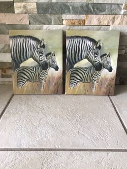 zebra paintings ( set )
