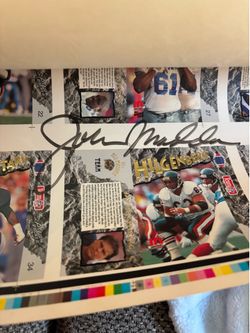 10TH ANNIVERSARY ALL MADDEN UNCUT SHEET AUTOGRAPHED BY JOHN MADDEN