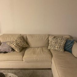 Pottery Barn Beige Upholstered Sofa