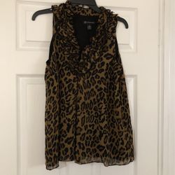 Animal Print INC Size 10 Blouse