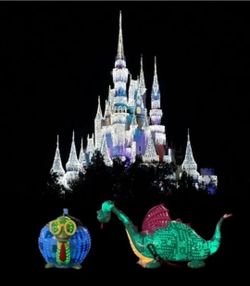 Disney Electrical Parade Elliot Popcorn Bucket & Turtle Sipper. Official, Sealed