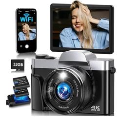 Big sales! - Digital Camera DC103 - 4K Ultra HD 180 flip up