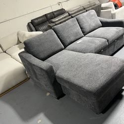 SECTIONAL COUCH SOFA GRAY BED 