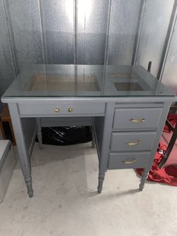 Grey vintage desk