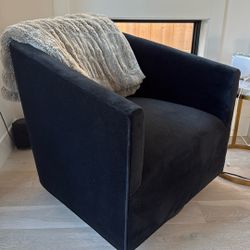 Custom Restoration Hardware Swivel Chair