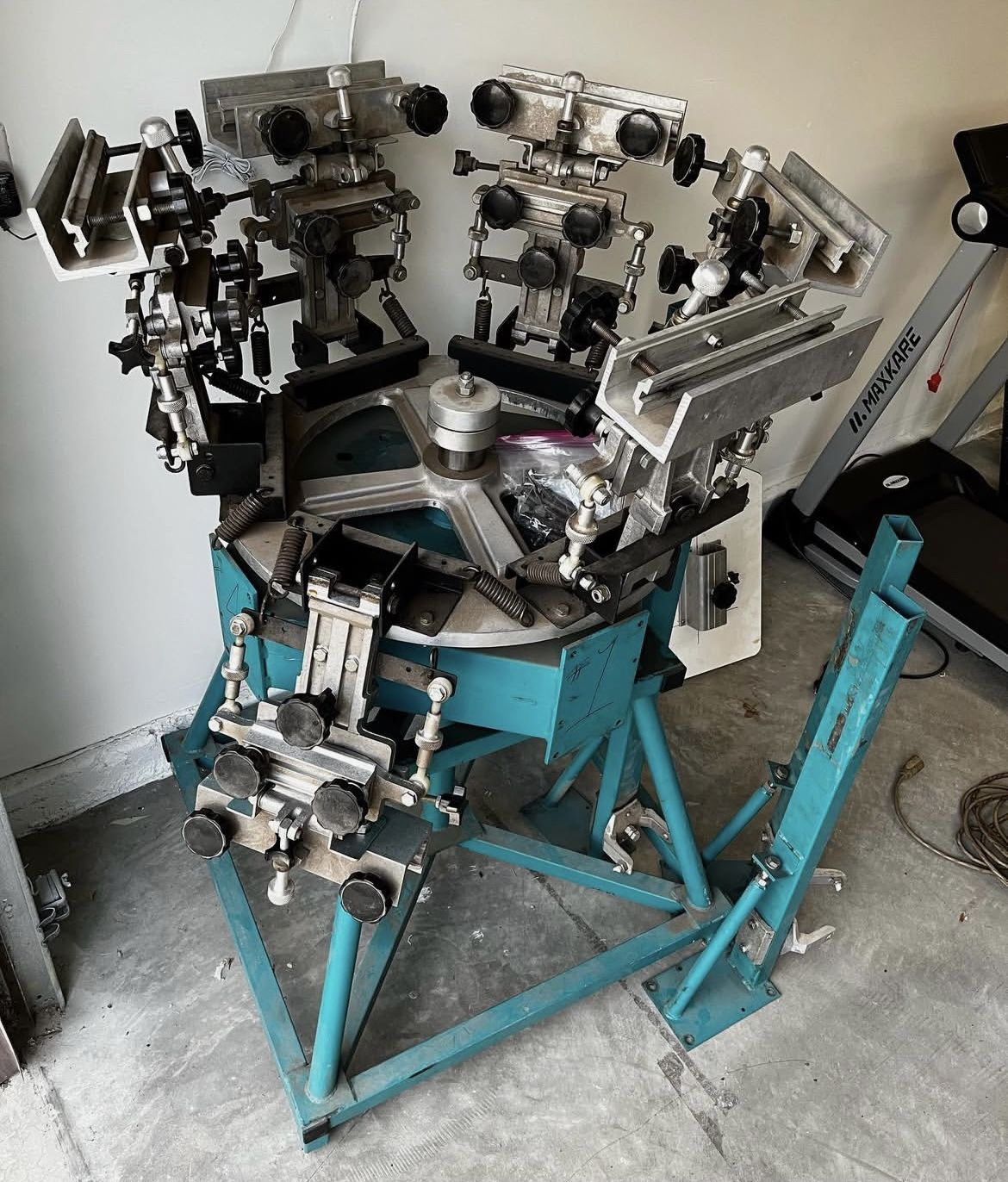 6 Color 4 Station Work Horse Screen Printing Press 