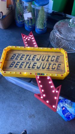 Beetlejuice Marquee Light-Up Sign