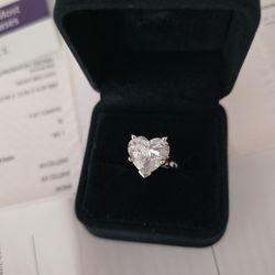 IGI Certified 7.47ct Lab grown heart shape G Color Vs1 Engagement ring